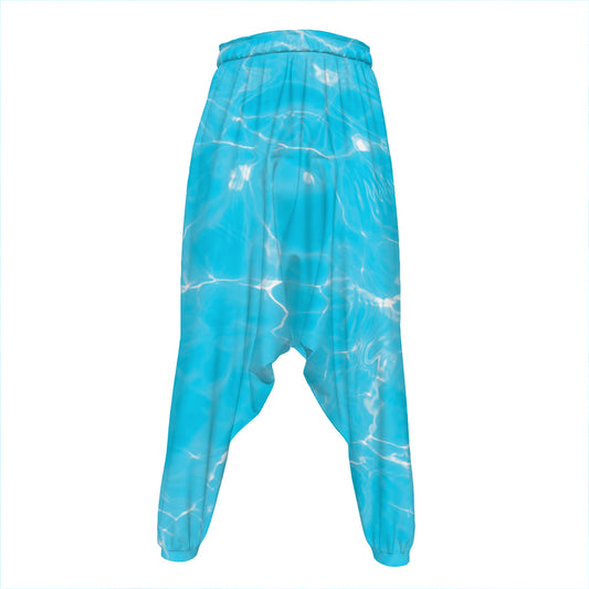 Pool Water Surface Print Hammer Pants