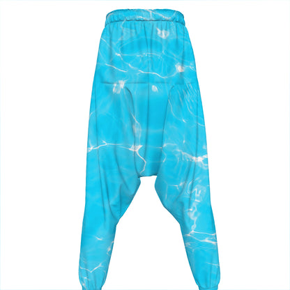 Pool Water Surface Print Hammer Pants
