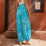 Pool Water Surface Print Harem Pants