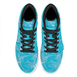 Pool Water Surface Print High Top Leather Sneakers