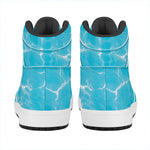 Pool Water Surface Print High Top Leather Sneakers