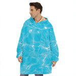 Pool Water Surface Print Hoodie Blanket
