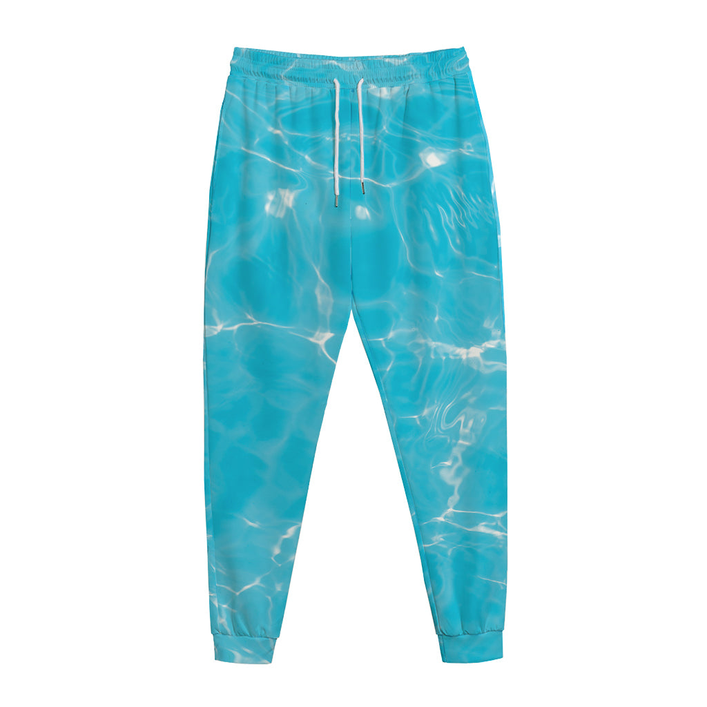 Pool Water Surface Print Jogger Pants