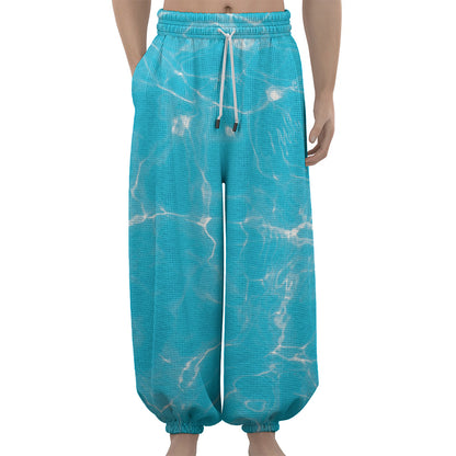 Pool Water Surface Print Lantern Pants