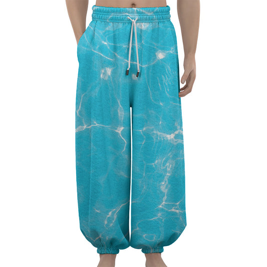 Pool Water Surface Print Lantern Pants