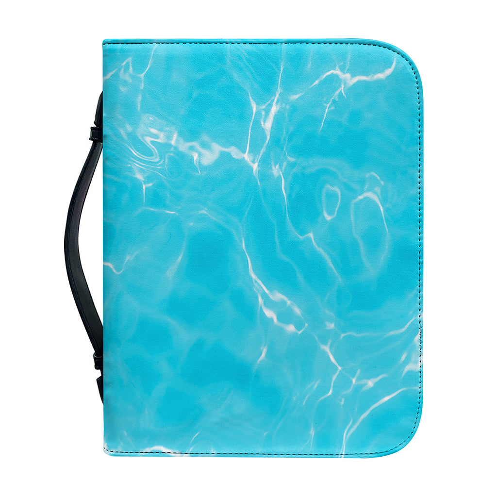 Pool Water Surface Print Leather Bible Cover