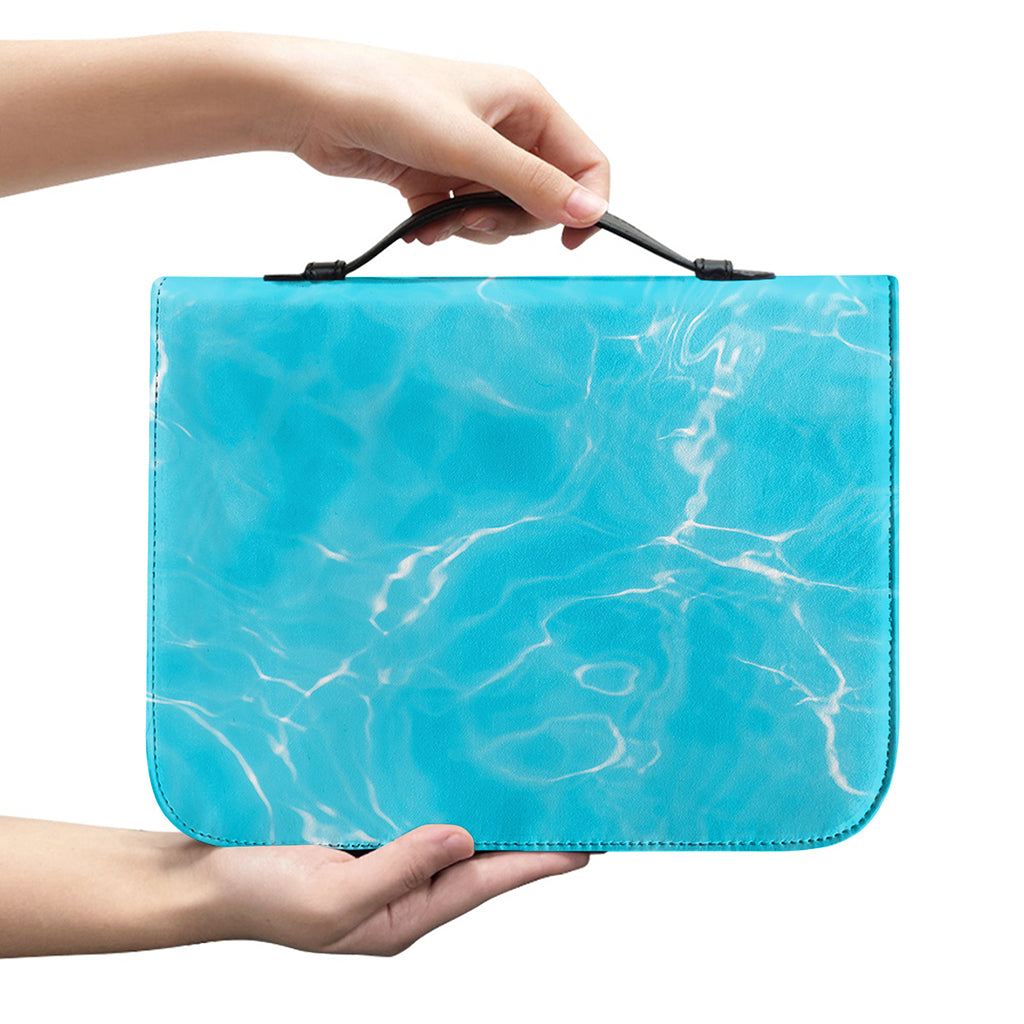Pool Water Surface Print Leather Bible Cover