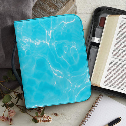 Pool Water Surface Print Leather Bible Cover