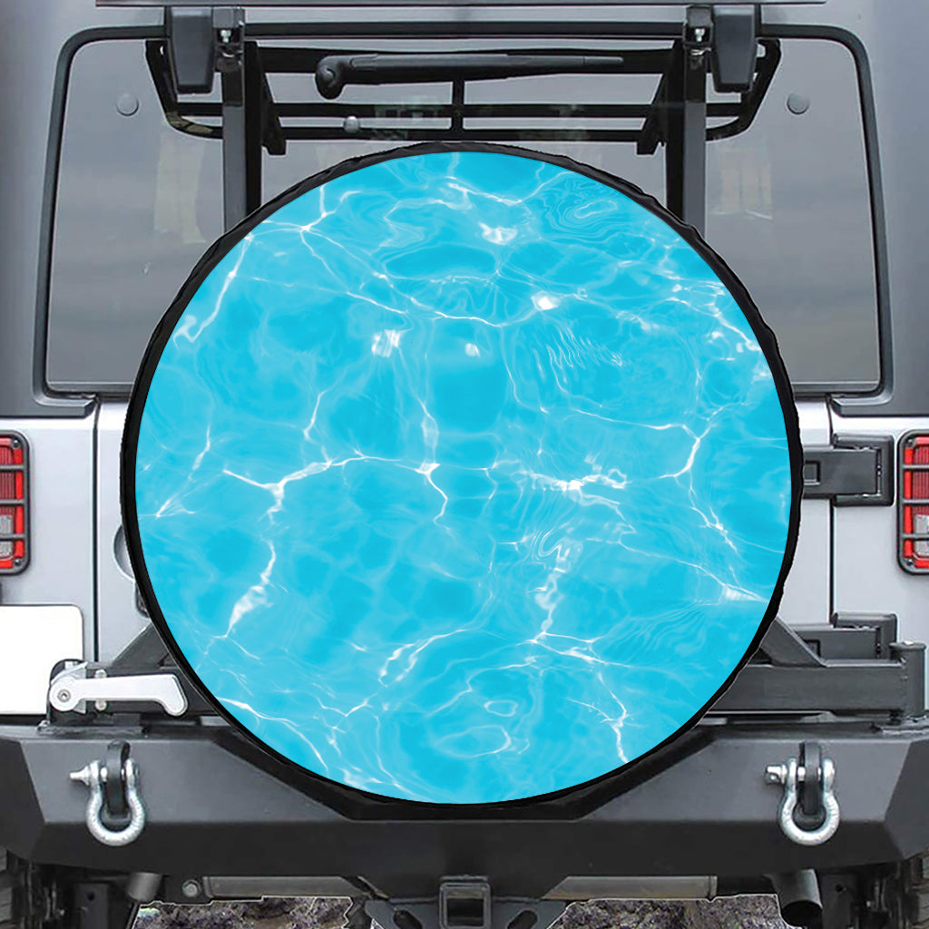 Pool Water Surface Print Leather Spare Tire Cover