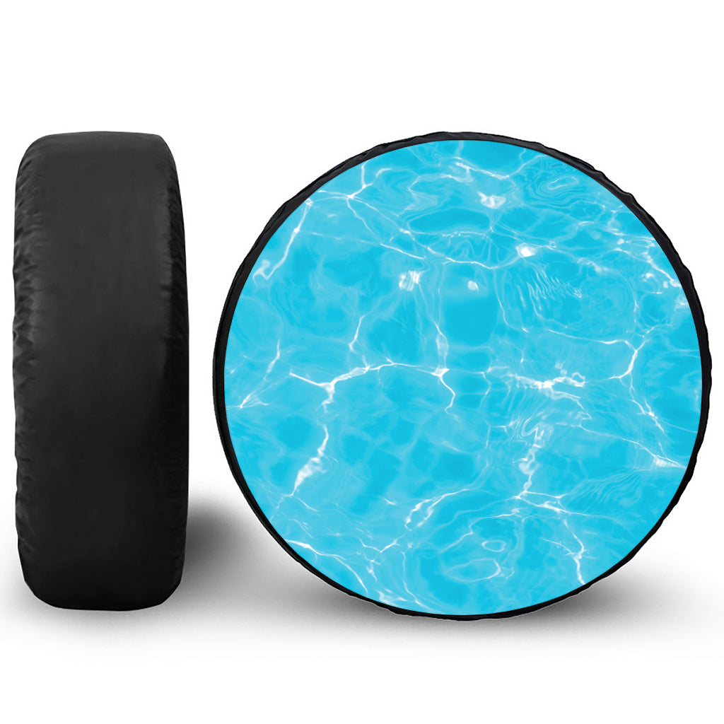 Pool Water Surface Print Leather Spare Tire Cover