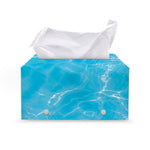 Pool Water Surface Print Leather Tissue Box Cover