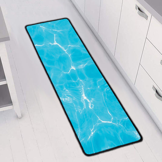 Pool Water Surface Print Long Kitchen Mat
