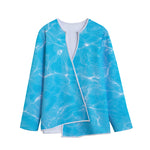 Pool Water Surface Print Long Sleeve Short Coat