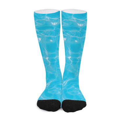 Pool Water Surface Print Long Socks