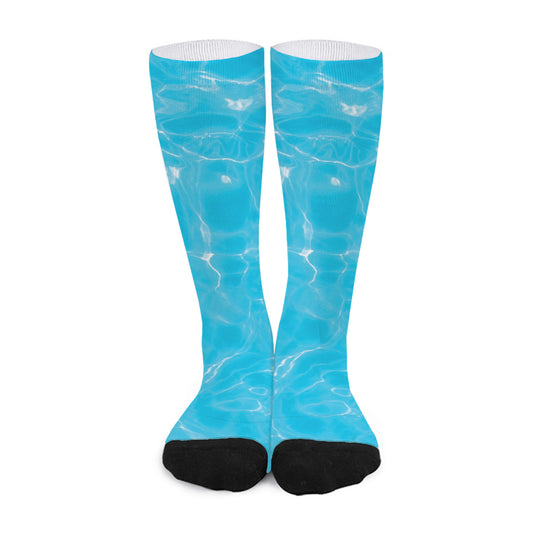 Pool Water Surface Print Long Socks