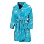 Pool Water Surface Print Men's Bathrobe