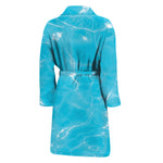 Pool Water Surface Print Men's Bathrobe