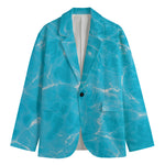 Pool Water Surface Print Men's Blazer