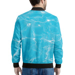 Pool Water Surface Print Men's Bomber Jacket