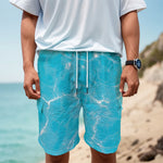 Pool Water Surface Print Men's Cargo Shorts