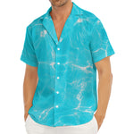 Pool Water Surface Print Men's Deep V-Neck Shirt