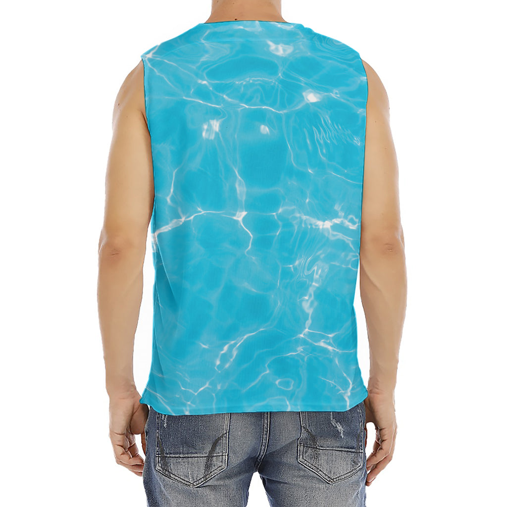 Pool Water Surface Print Men's Fitness Tank Top
