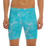Pool Water Surface Print Men's Long Boxer Briefs