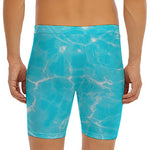 Pool Water Surface Print Men's Long Boxer Briefs