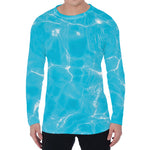 Pool Water Surface Print Men's Long Sleeve T-Shirt