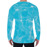 Pool Water Surface Print Men's Long Sleeve T-Shirt