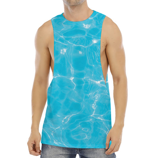 Pool Water Surface Print Men's Muscle Tank Top