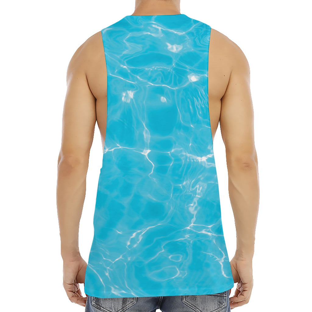 Pool Water Surface Print Men's Muscle Tank Top