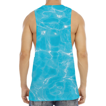 Pool Water Surface Print Men's Muscle Tank Top