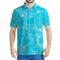 Pool Water Surface Print Men's Polo Shirt