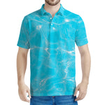 Pool Water Surface Print Men's Polo Shirt