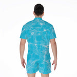 Pool Water Surface Print Men's Rompers