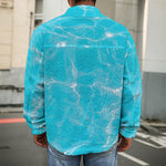 Pool Water Surface Print Men's Shirt Jacket