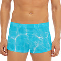 Pool Water Surface Print Men's Short Boxer Briefs