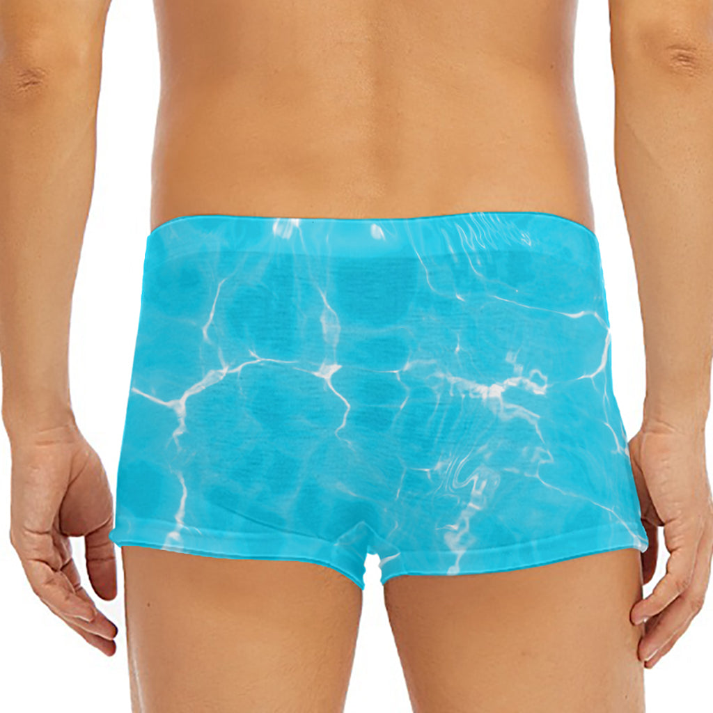 Pool Water Surface Print Men's Short Boxer Briefs