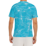 Pool Water Surface Print Men's Short Sleeve Rash Guard