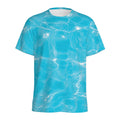 Pool Water Surface Print Men's Athletic T-Shirt