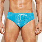 Pool Water Surface Print Men's Swim Briefs
