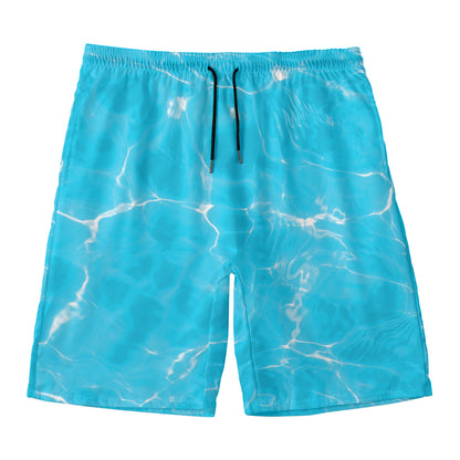 Pool Water Surface Print Men's Swim Trunks