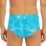 Pool Water Surface Print Men's Triangle Swim Briefs