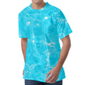 Pool Water Surface Print Men's Velvet T-Shirt