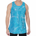 Pool Water Surface Print Men's Velvet Tank Top