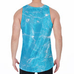 Pool Water Surface Print Men's Velvet Tank Top