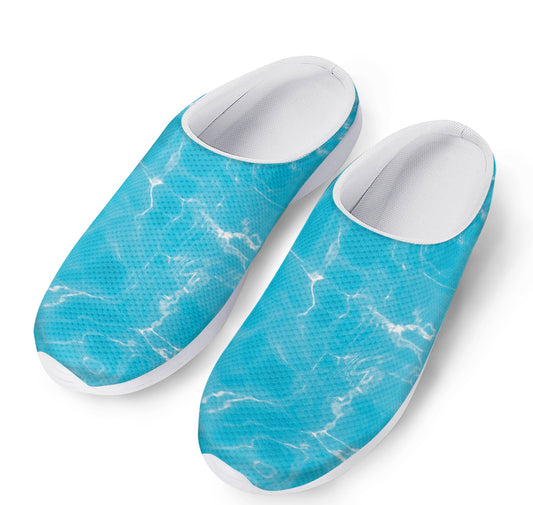 Pool Water Surface Print Mesh Casual Shoes
