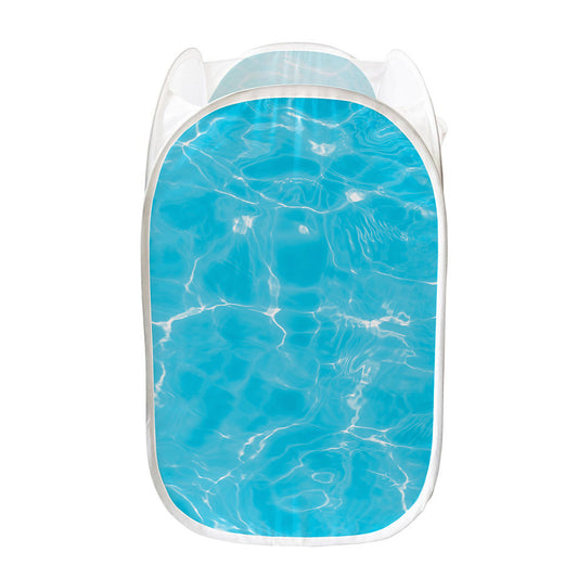 Pool Water Surface Print Mesh Laundry Hamper