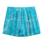 Pool Water Surface Print Mesh Shorts